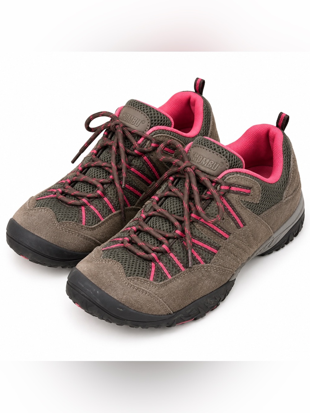 KHOMBU Pinhurst Women’s Hiking Trail Shoes Size 9M Brown Pink Leather